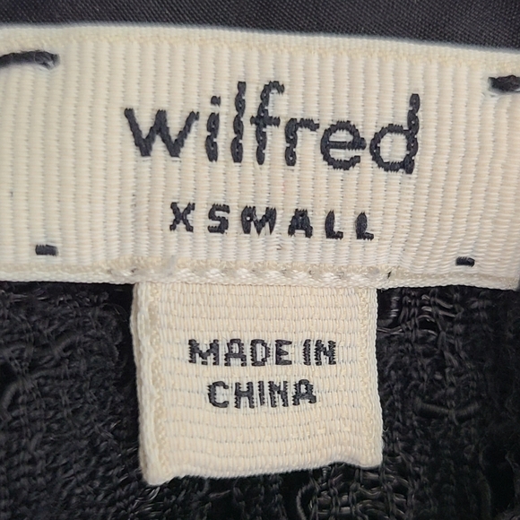 Wilfred Black Sheer Lace Silk-Trim Tank Top Women’s XS Elegant Minimalist - Picture 2 of 6